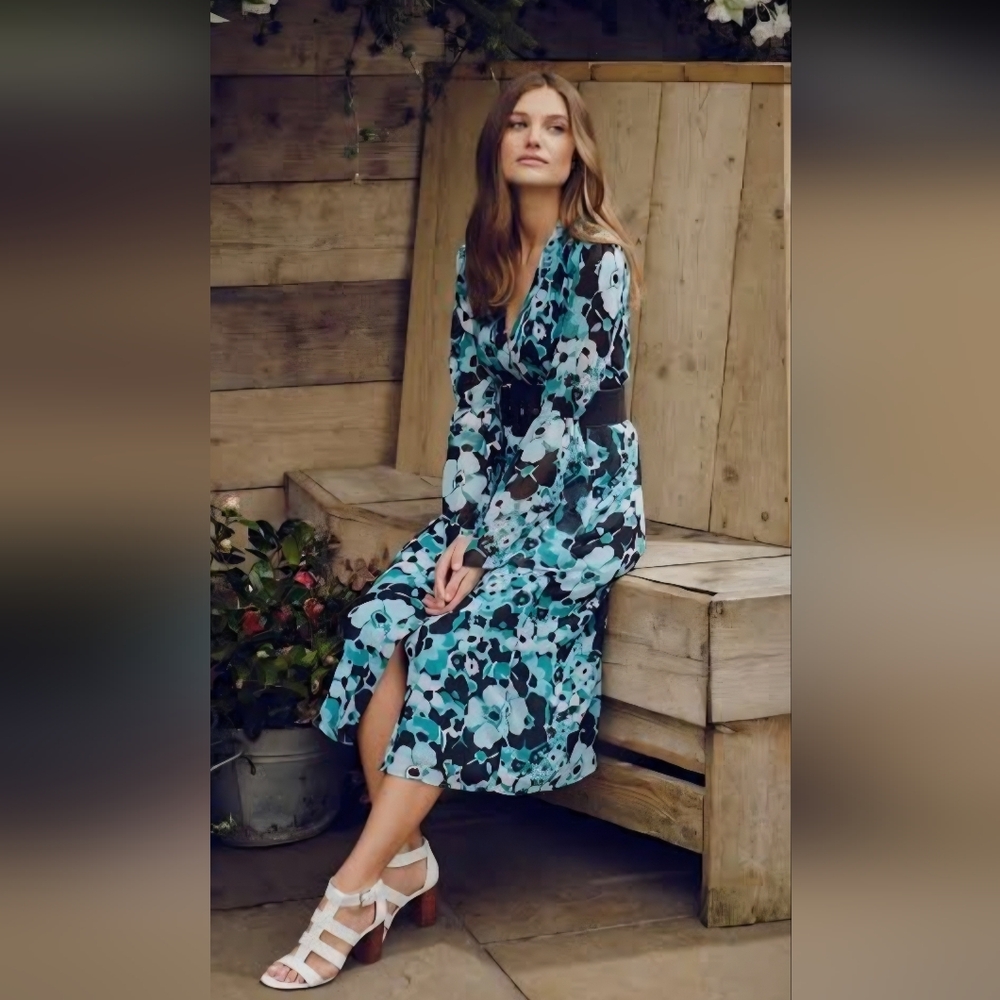 Michael Kors Floral Blue Dress